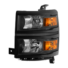 Carregar imagem no visualizador da galeria, xTune Chevy Silverado 1500 14-15 (Non-HD) Driver Side Headlight Black - OEM Left HD-JH-CS14-OEBK-L