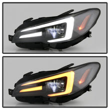 Carregar imagem no visualizador da galeria, Spyder Subaru Impreza WRX 15-20 Halogen High-Power LED Headlights- Black PRO-YD-SWRX15HALAP-SBSEQ-BK