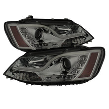 Carregar imagem no visualizador da galeria, Spyder Volkswagen Jetta 11-14 Projector Headlights Halogen Light Tube DRL Smke PRO-YD-VJ11-LTDRL-SM