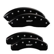 Carregar imagem no visualizador da galeria, MGP 4 Caliper Covers Engraved Front &amp; Rear MGP Black finish silver ch