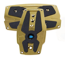 Carregar imagem no visualizador da galeria, NRG Aluminum Sport Pedal A/T - Chrome Gold w/Black Rubber Inserts
