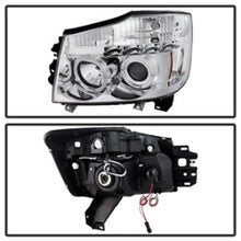Carregar imagem no visualizador da galeria, Spyder Nissan Titan 04-14/Armada 04-07 Projector Headlights LED Halo LED Chrm PRO-YD-NTI04-HL-C