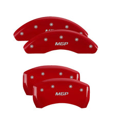 Carregar imagem no visualizador da galeria, MGP 4 Caliper Covers Engraved Front &amp; Rear MGP Red finish silver ch