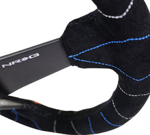 Load image into Gallery viewer, NRG Reinforced Steering Wheel (350mm / 3in. Deep) Blk Suede w/Color Stitch (Kyle Mohan Edition)