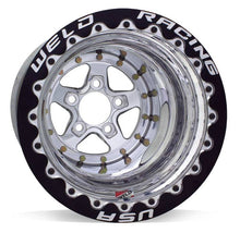 Carregar imagem no visualizador da galeria, Weld Alumastar 2.0 15x15 / 5x4.75 BP / 4in. BS Polished Wheel - Polished Double Beadlock MT