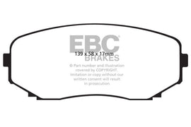 EBC 11-14 Ford Edge 2.0 Turbo Greenstuff Front Brake Pads