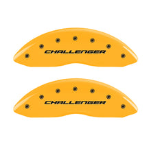 Carregar imagem no visualizador da galeria, MGP 4 Caliper Covers Engraved Fr Challenger Rr Vintage RT Yellow Finish Black Char 06 Dodge Charger