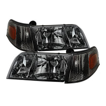 Carregar imagem no visualizador da galeria, Xtune Crown Victoria 98-11 Crystal Headlights w/ Corner Lights Set Smoked HD-JH-CRVI98-SET-SM