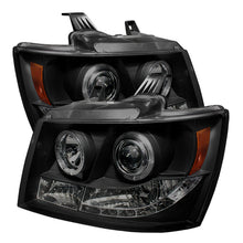 Carregar imagem no visualizador da galeria, Spyder Chevy Suburban 1500 07-14 Projector Headlights LED Halo LED Blk Smke PRO-YD-CSUB07-HL-BSM