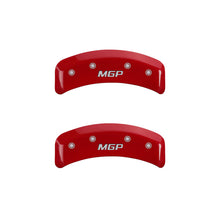 Carregar imagem no visualizador da galeria, MGP 4 Caliper Covers Engraved Front &amp; Rear MGP Red finish silver ch
