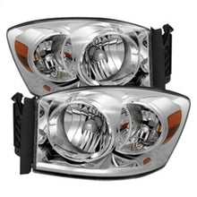 Carregar imagem no visualizador da galeria, Xtune Dodge Ram 1500 06-08 / Ram 2500/3500 06-09 Amber Crystal Headlights Chrome HD-JH-DR06-AM-C