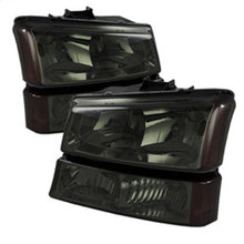 Carregar imagem no visualizador da galeria, Xtune Chevy Silverado 2500HD 03-06 Crystal Headlights w/ Amber Lights Smoke HD-JH-CSIL03-AM-SM-SET