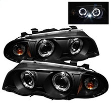 Carregar imagem no visualizador da galeria, Spyder BMW E46 3-Series 99-01 4DR Projector 1PC LED Halo Amber Reflctr Blk PRO-YD-BMWE46-4D-HL-AM-BK