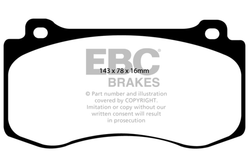 EBC 05-10 Chrysler 300C 6.1 SRT8 Orangestuff Front Brake Pads