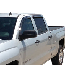 Carregar imagem no visualizador da galeria, Westin 2014-2018 Chevy Silverado 1500 Crew Cab Wade Slim Wind Deflector 4pc - Smoke