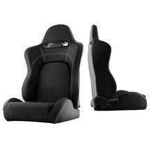 Load image into Gallery viewer, Xtune Evo9 Style Racing Seat Pu (Double Slider) Black/Black Passenger Side RST-EVO9-01-BK-PA