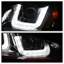 Carregar imagem no visualizador da galeria, Spyder Volkswagen Golf VII 14-16 Projector Headlights DRL LED Red Stripe Blk PRO-YD-VG15-RED-DRL-BK