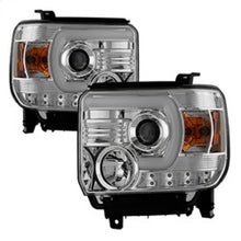Carregar imagem no visualizador da galeria, Spyder GMC Sierra 14-16 Projector Headlights Light Bar DRL Chrm PRO-YD-GS14V2-LBDRL-C