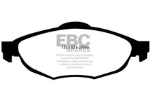 Carregar imagem no visualizador da galeria, EBC 01-06 Chrysler Sebring Sedan 2.4 Greenstuff Front Brake Pads