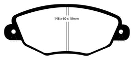 EBC 01-04 Jaguar X-Type 2.5 Redstuff Front Brake Pads