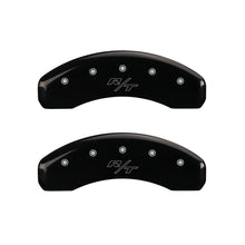 Carregar imagem no visualizador da galeria, MGP 4 Caliper Covers Engraved Front &amp; Rear Vintage Style/RT Black finish silver ch