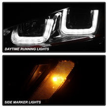 Carregar imagem no visualizador da galeria, Spyder Volkswagen Golf VII 14-16 Projector Headlights DRL LED Red Stripe Blk PRO-YD-VG15-RED-DRL-BK