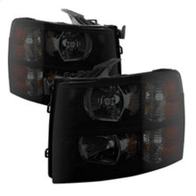 Carregar imagem no visualizador da galeria, Xtune Chevy Silverado 07-13 Crystal Headlights Black Smoked HD-JH-CS07-AM-BSM