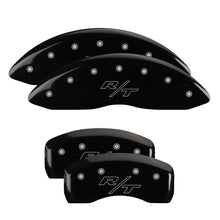 Load image into Gallery viewer, MGP 4 Caliper Covers Engraved Front &amp; Rear Vintage Style/RT Black finish silver ch