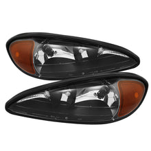 Carregar imagem no visualizador da galeria, Xtune Pontiac Grand Am 99-05 Crystal Headlights Black HD-JH-PGAM99-AM-BK