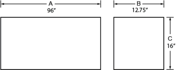 Lund Universal Aluminum Top Mount L-Wing Box - Brite