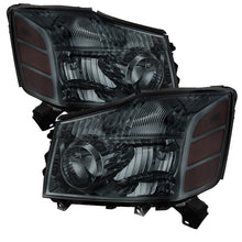 Load image into Gallery viewer, Xtune Nissan Titan 04-14 OEM Amber Head Lights Set Smoked HD-JH-NTI04-AM-SM