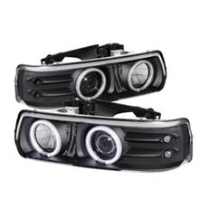 Carregar imagem no visualizador da galeria, Spyder Chevy Silverado 1500/2500 99-02Projector Headlights CCFL Halo LED Black PRO-YD-CS99-CCFL-BK