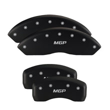 Carregar imagem no visualizador da galeria, MGP 4 Caliper Covers Engraved Front &amp; Rear Gen 5/Camaro Red finish silver ch