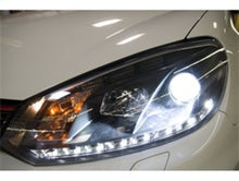 Carregar imagem no visualizador da galeria, Spyder Volkswagen Golf/GTI 10-13 Projector Headlights Halogen Model- DRL Blk PRO-YD-VG10-DRL-BK