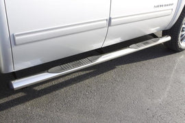 Lund 04-17 Nissan Titan Crew Cab 4in. Oval Straight SS Nerf Bars - Polished