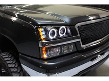 Carregar imagem no visualizador da galeria, Spyder Chevy Silverado 1500 03-06 Projector LED Halo LED Amber Reflctr Blk PRO-YD-CS03-AM-BK