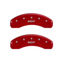 Carregar imagem no visualizador da galeria, MGP Rear set 2 Caliper Covers Engraved Rear MGP Red finish silver ch