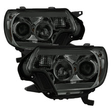 Carregar imagem no visualizador da galeria, Spyder Toyota Tacoma 12-16 Projector Headlights Light Bar DRL Smoke PRO-YD-TT12-LBDRL-SM