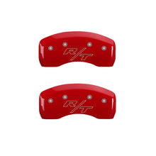 Carregar imagem no visualizador da galeria, MGP 4 Caliper Covers Engraved Front &amp; Rear Vintage Style/RT Yellow finish black ch