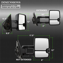 Load image into Gallery viewer, xTune Chevy Silverado 07-13 Heated Smoke LED Signal Telescoping Mirrors MIR-CSIL07S-G2-PWH-SM-SET