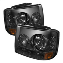 Carregar imagem no visualizador da galeria, Spyder Chevy Silverado 1500/ 1PC W/ Bumper Lights LED Crystal Headlights Smoke HD-YD-CS99-1PC-AM-SM