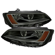 Carregar imagem no visualizador da galeria, Xtune Volkswagen Jetta 11-14 Amber Crystal Headlights Smoked HD-JH-VJ11-AM-SM