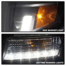 Carregar imagem no visualizador da galeria, Spyder Chevy Tahoe / Suburban 2015 -2016 Projector Headlights - DRL LED - Black PRO-YD-CTA15-DRL-BK