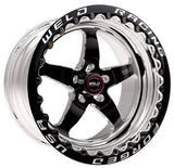 Weld S71 17x12 / 5x4.75 BP / 6.4in. BS Black Wheel (Low Pad) - Black Single Beadlock MT
