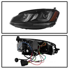 Carregar imagem no visualizador da galeria, Spyder Volkswagen Golf VII 14-16 Projector Headlights DRL LED Blk Stripe Blk PRO-YD-VG15-BLK-DRL-BK