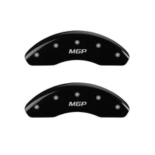 Carregar imagem no visualizador da galeria, MGP Front set 2 Caliper Covers Engraved Front MGP Black finish silver ch