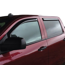 Carregar imagem no visualizador da galeria, Westin 2014-2018 Chevy Silverado 1500 Crew Cab Wade In-Channel Wind Deflector 4pc - Smoke
