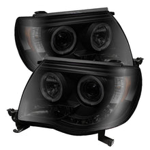 Carregar imagem no visualizador da galeria, Spyder Toyota Tacoma 05-11 Projector Headlights LED Halo LED Blk Smke PRO-YD-TT05-HL-BSM