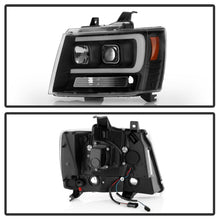 Carregar imagem no visualizador da galeria, Spyder Chevy Suburban 1500/2500 07-14 Tahoe 07-14 LED Headlights Black PRO-YD-CSUB07V2PL-BK