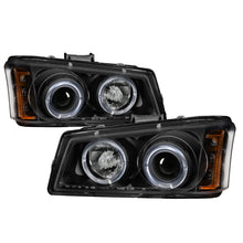Carregar imagem no visualizador da galeria, Spyder Chevy Silverado 1500 03-06 Projector LED Halo LED Amber Reflctr Blk PRO-YD-CS03-AM-BK